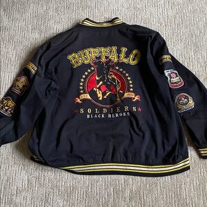 Buffalo Soldiers/ Black Heroes Commemorative Letterman Jacket Men’s Size 5XL